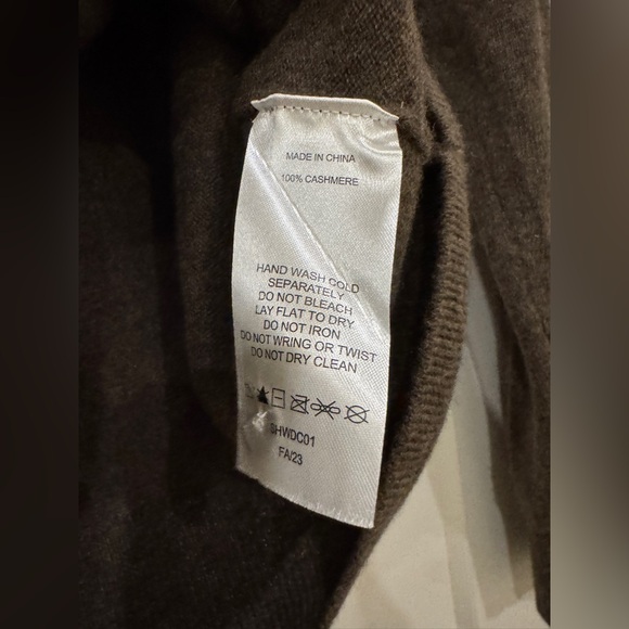 Quince Brown Cashmere Sweater, Size Small, NWT - Picture 6 of 6